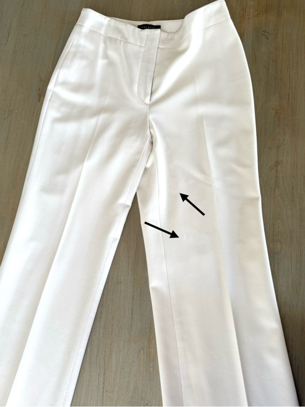 Talbots Heritage Wide-Leg Ivory Trousers Size 6 - Picture 7 of 8